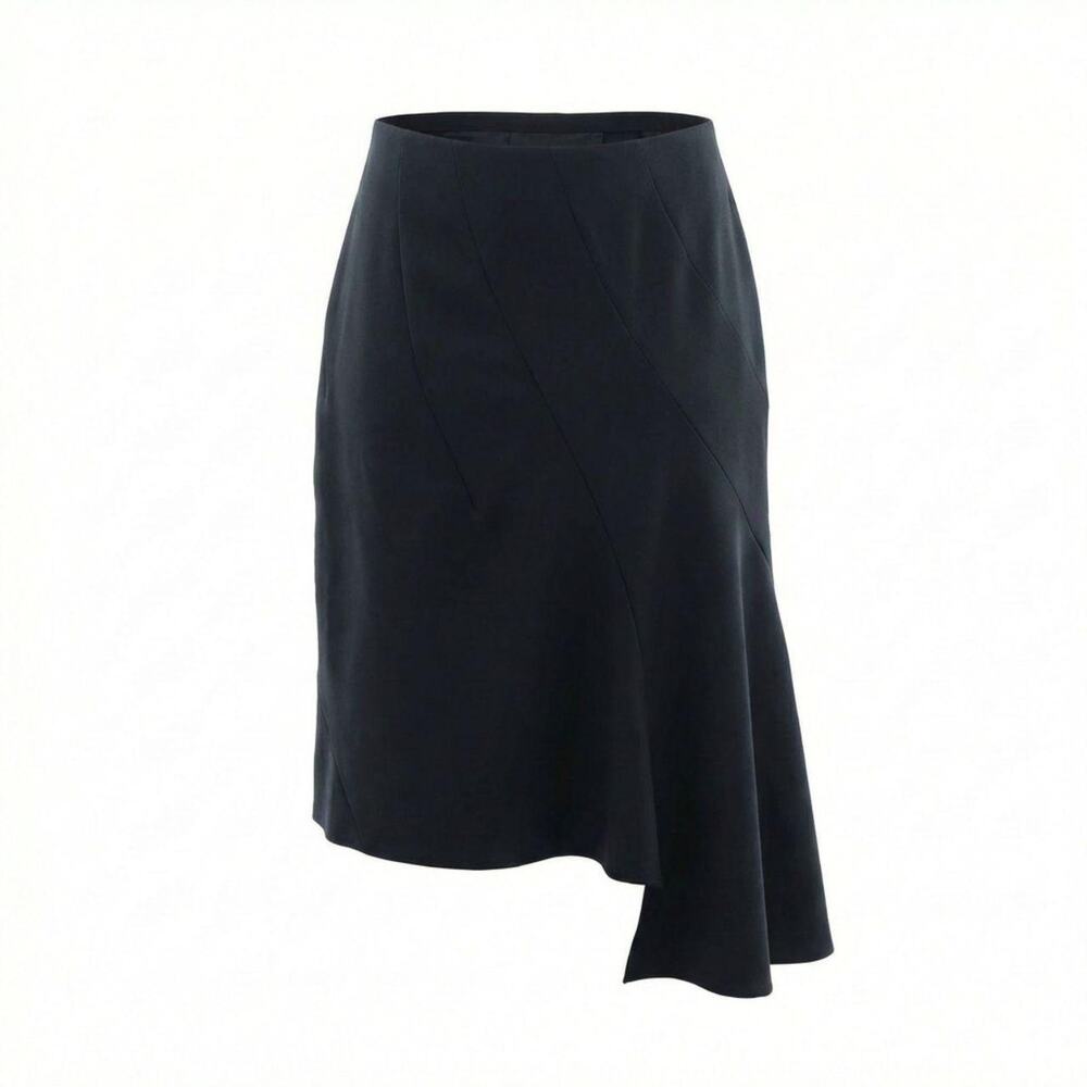 BCBGMAXAZRIA asymmetrical black office siren skirt size 0 XS